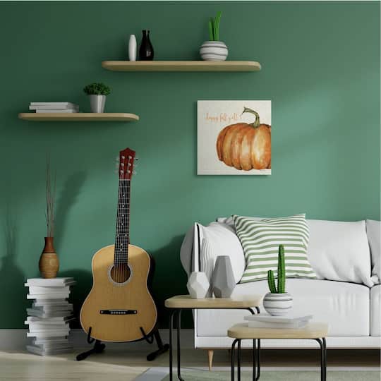Stupell Industries Happy Fall Yall Autumn Pumpkin Seasonal Design Canvas Wall Art